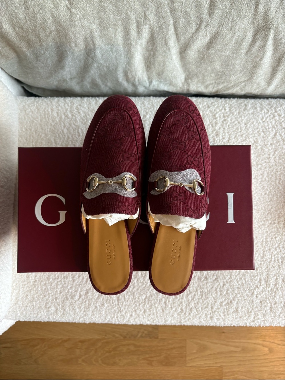 Gucci Princetown GG Canvas Loafer Mules - Picture 6 of 9
